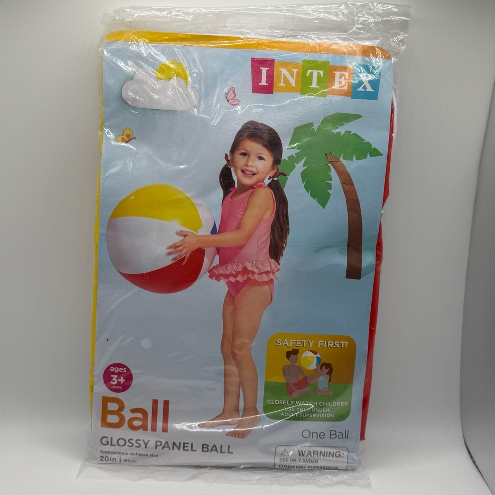 Intex Inflatable Glossy Panel Ball for Pool Play